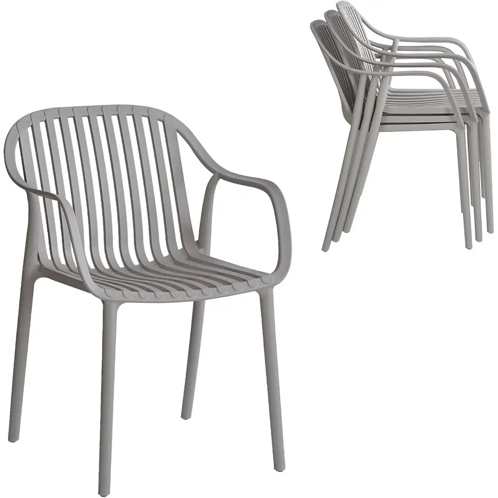 Stackable Plastic Dining Chairs Set - Outdoor & Indoor Use, Breathable Armchairs, Weather-Resistant, Suitable for Patios, Cafes,
Stackable Plastic Dining Chairs Set - Outdoor & Indoor Use, Breathable Armchairs, Weather-Resistant, Suitable for Patios, Cafes,