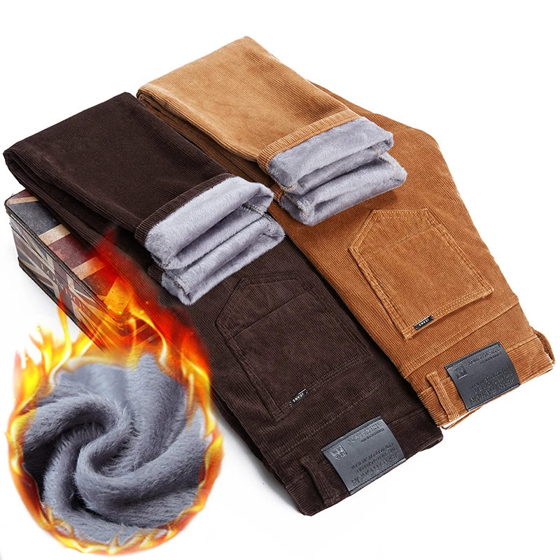 4 Colors Winter Men's Warm Casual Pants Classic Style Fleece Thickened Corduroy Business Trousers Male Brand Clothing
4 Colors Winter Men's Warm Casual Pants Classic Style Fleece Thickened Corduroy Business Trousers Male Brand Clothing