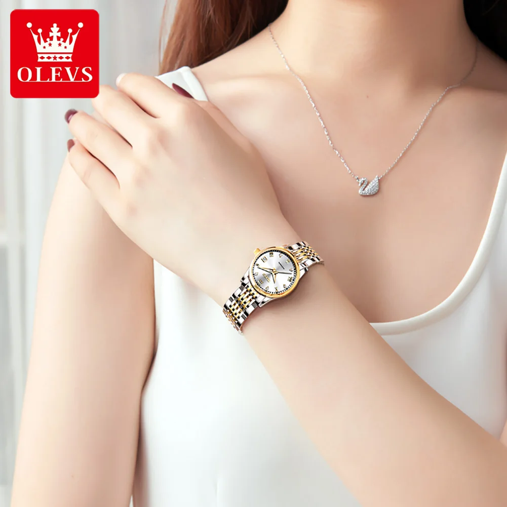 OLEVS Original Diamond Dial Quartz Watch for Women Fashion Ladies Watches Stainless Steel Waterproof Luminous Women's Wristwatch
OLEVS Original Diamond Dial Quartz Watch for Women Fashion Ladies Watches Stainless Steel Waterproof Luminous Women's Wristwatch