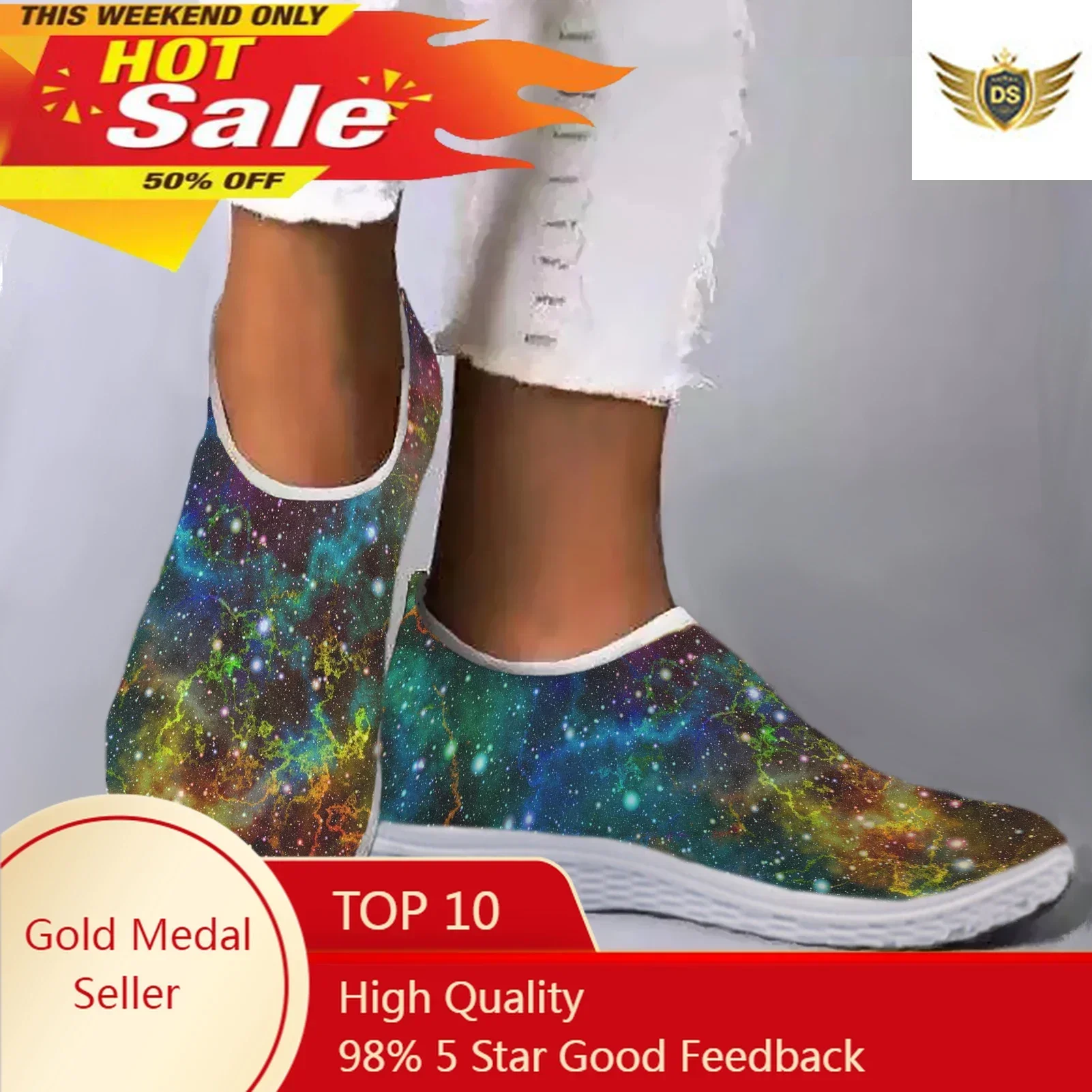 Fashion Iridescent Starry Sky Design Lightweight Breathable Shoes Comfortable Flat Walking Running Shoes Zapatos
Fashion Iridescent Starry Sky Design Lightweight Breathable Shoes Comfortable Flat Walking Running Shoes Zapatos