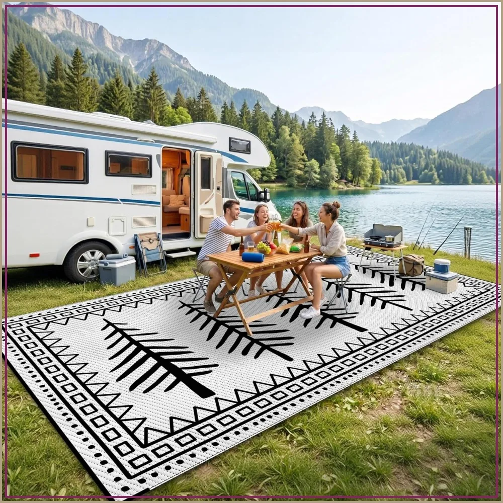Waterproof Outdoor Rug 9x12 with Stakes, UV Resistant, Reversible, Carry Bag for RV Camping Picnic Beach
Waterproof Outdoor Rug 9x12 with Stakes, UV Resistant, Reversible, Carry Bag for RV Camping Picnic Beach