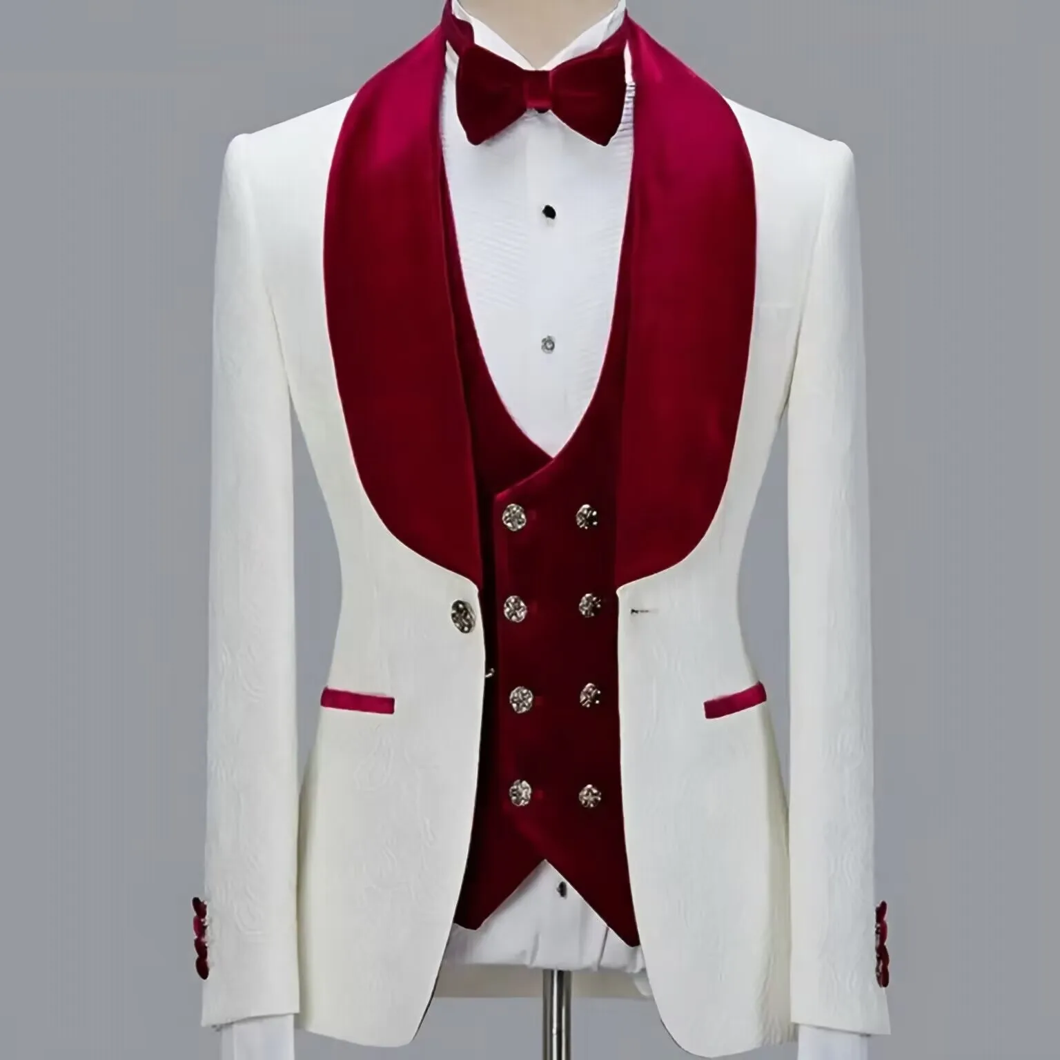 Elegant Formal Men Suits Three Pieces Evening Party Blazer Groom Wear ( Jacket+Vest+Pants )
Elegant Formal Men Suits Three Pieces Evening Party Blazer Groom Wear ( Jacket+Vest+Pants )