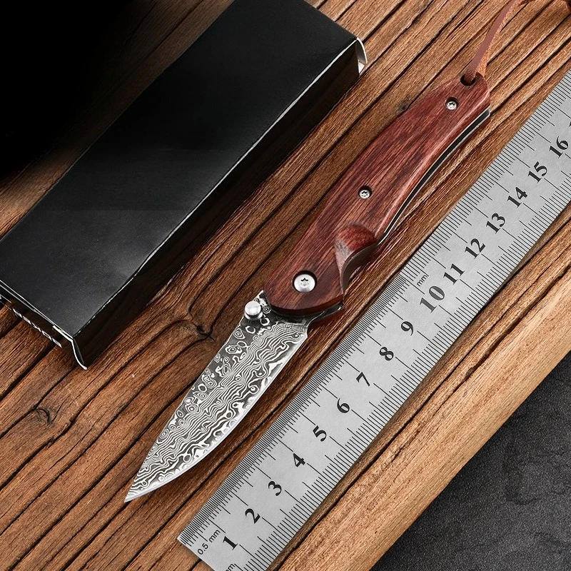 Складной нож с деревянной ручкой, дамасское лезвие, компактный карманный нож EDC, предметы первой необходимости для кемпинга, пикников, барбекю
Складной нож с деревянной ручкой, дамасское лезвие, компактный карманный нож EDC, предметы первой необходимости для кемпинга, пикников, барбекю