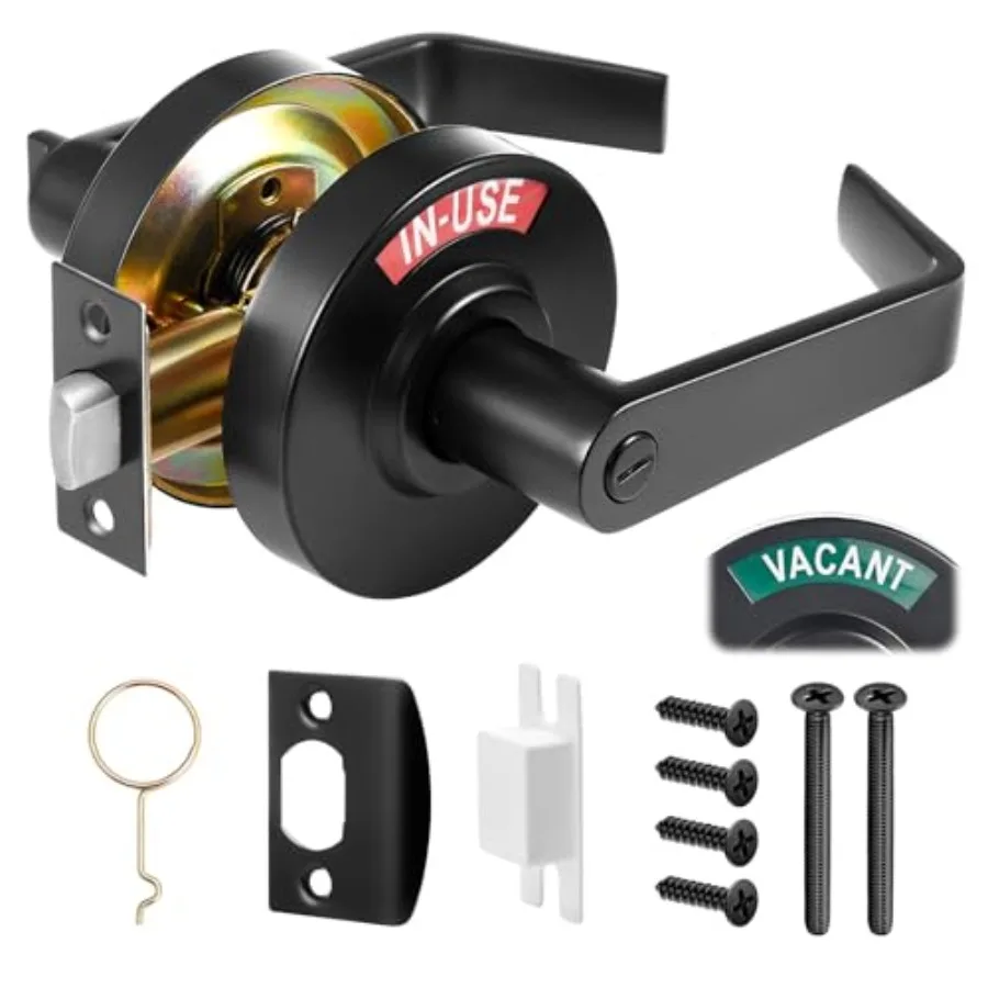 Vacant Occupied Bathroom Lock, Commercial Door Handle with in-use or Vacancy Occupied Deadbolt, Privacy Indicator Restroom Hand
Vacant Occupied Bathroom Lock, Commercial Door Handle with in-use or Vacancy Occupied Deadbolt, Privacy Indicator Restroom Hand