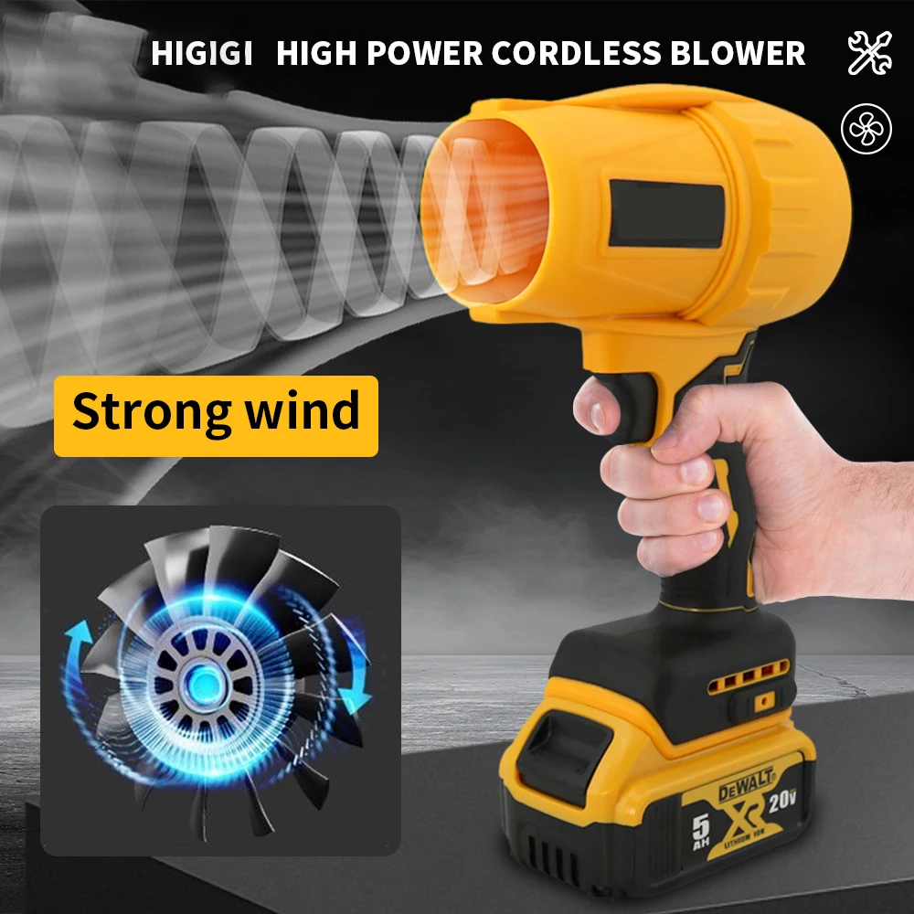700W 24000RPM Brushless Air Blower Cordless Turbo Fan Handheld Violent Fan Dryer Rechargeable Dust Blowing Tool for Dewalt 20V
700W 24000RPM Brushless Air Blower Cordless Turbo Fan Handheld Violent Fan Dryer Rechargeable Dust Blowing Tool for Dewalt 20V