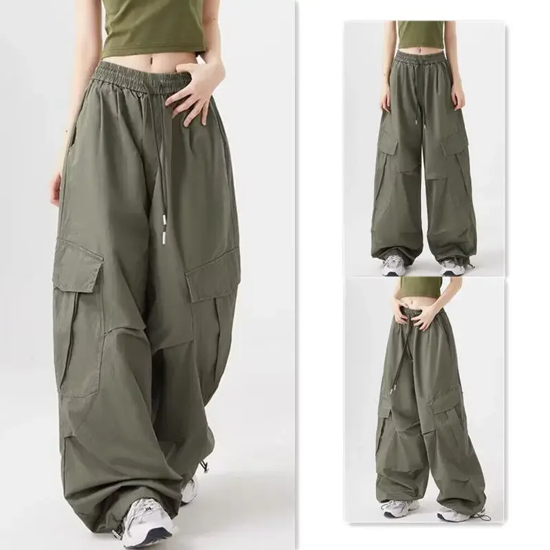 Cargo Pants for Girl Overalls Summer High Waisted Spice Pants Draw Rope Plain Pocket Casual Street Style Ins Dancing Pants
Cargo Pants for Girl Overalls Summer High Waisted Spice Pants Draw Rope Plain Pocket Casual Street Style Ins Dancing Pants