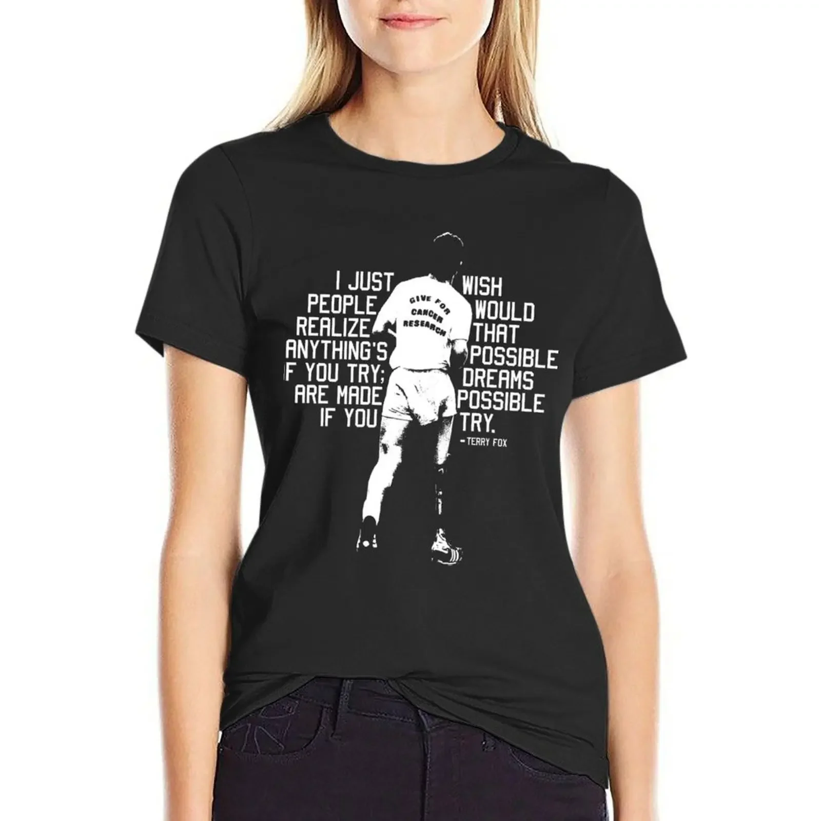 Terry Fox - Quote Essential T-Shirt cute tops Female clothing customizeds t shirt for Women
Terry Fox - Quote Essential T-Shirt cute tops Female clothing customizeds t shirt for Women