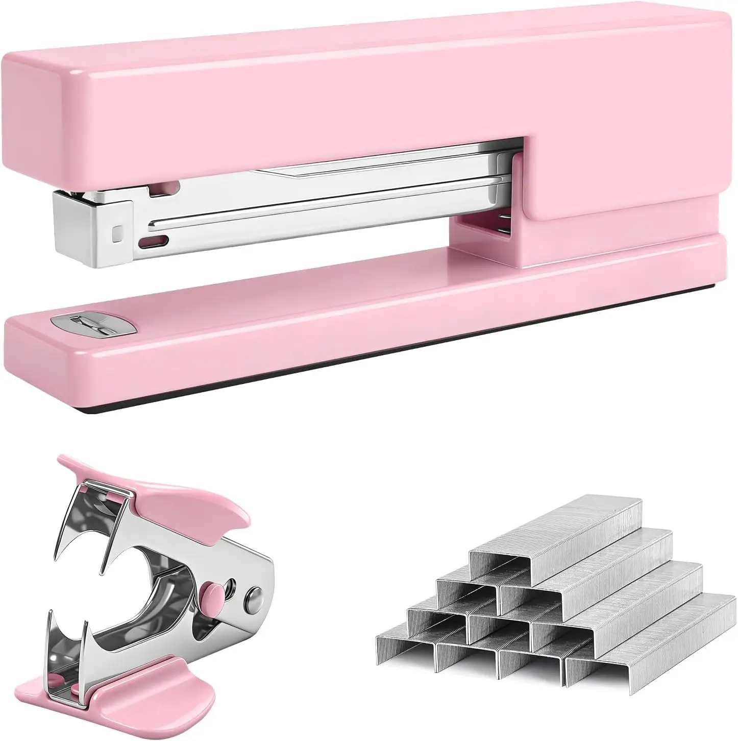 Pink Desktop Stapler, 25-Sheet Capacity with 830 Staples & Staple Remover, Non-Slip Base for Home, School, Office
Pink Desktop Stapler, 25-Sheet Capacity with 830 Staples & Staple Remover, Non-Slip Base for Home, School, Office