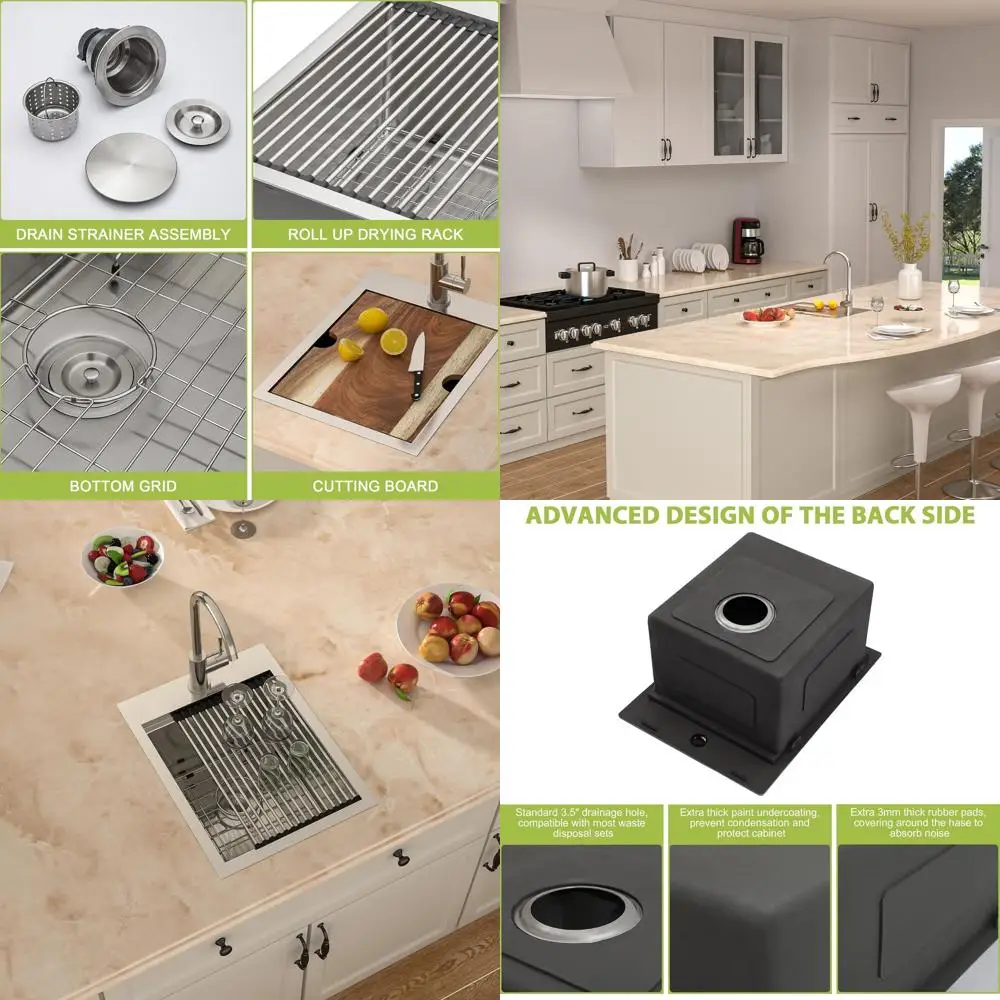 15-дюймовая встраиваемая одинарная мойка из нержавеющей стали для бара, глубина 10 дюймов, 15x20, для уличной кухни, раковина для приготовления пищи на столешнице
15-дюймовая встраиваемая одинарная мойка из нержавеющей стали для бара, глубина 10 дюймов, 15x20, для уличной кухни, раковина для приготовления пищи на столешнице