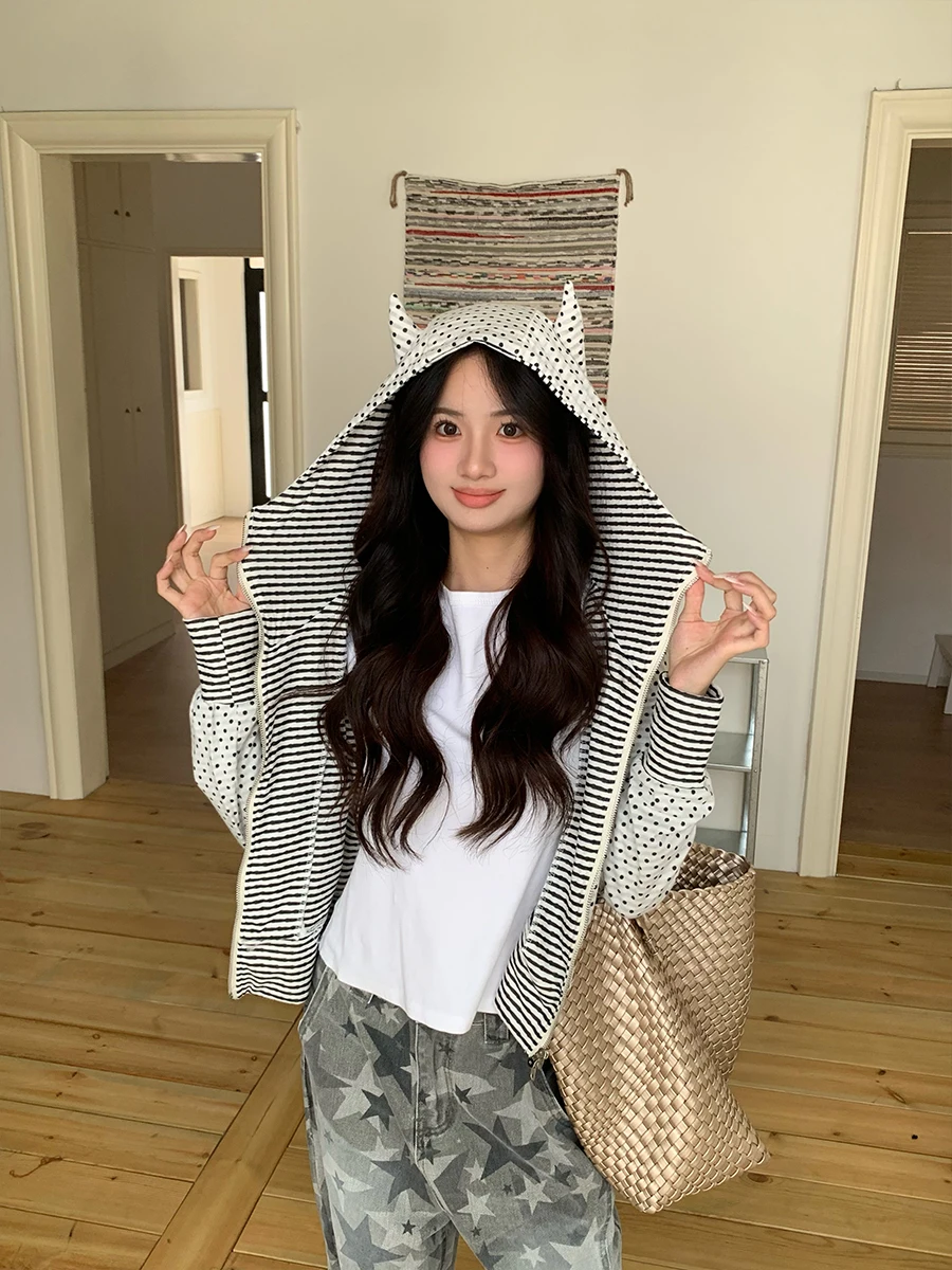 Orange Tree Dot Pattern Hooded Double Zipper Casual Women's Jaet Autumn Slimming Versatile Long Sve Stand Fit Cotton ...
Orange Tree Dot Pattern Hooded Double Zipper Casual Women's Jaet Autumn Slimming Versatile Long Sve Stand Fit Cotton ...