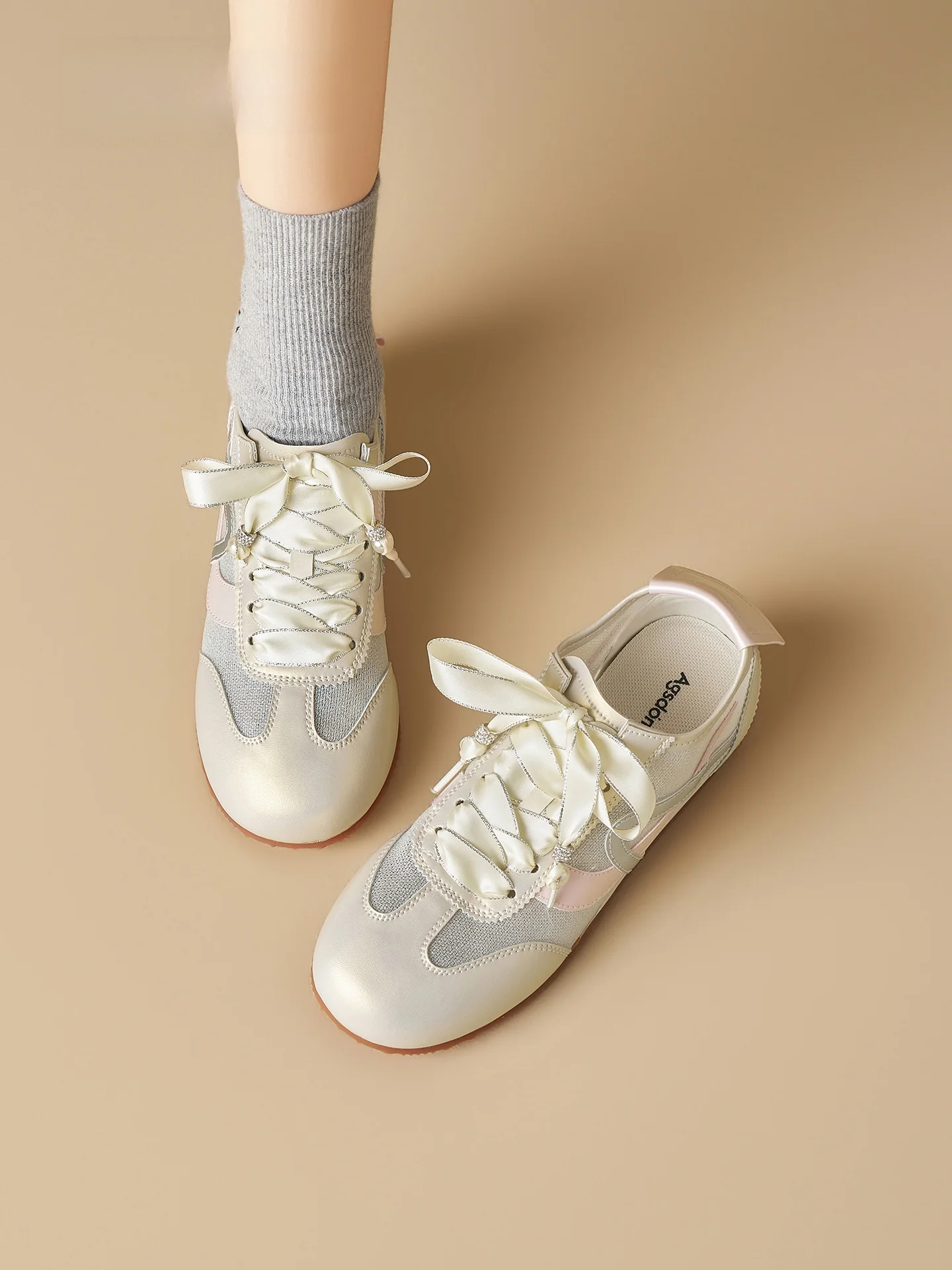 Agsdon Women's Ballet Sport Shoes with Inner Heightening Design Ribbon Satin Surface Mesh Inner Breathable Summer Sandals
Agsdon Women's Ballet Sport Shoes with Inner Heightening Design Ribbon Satin Surface Mesh Inner Breathable Summer Sandals