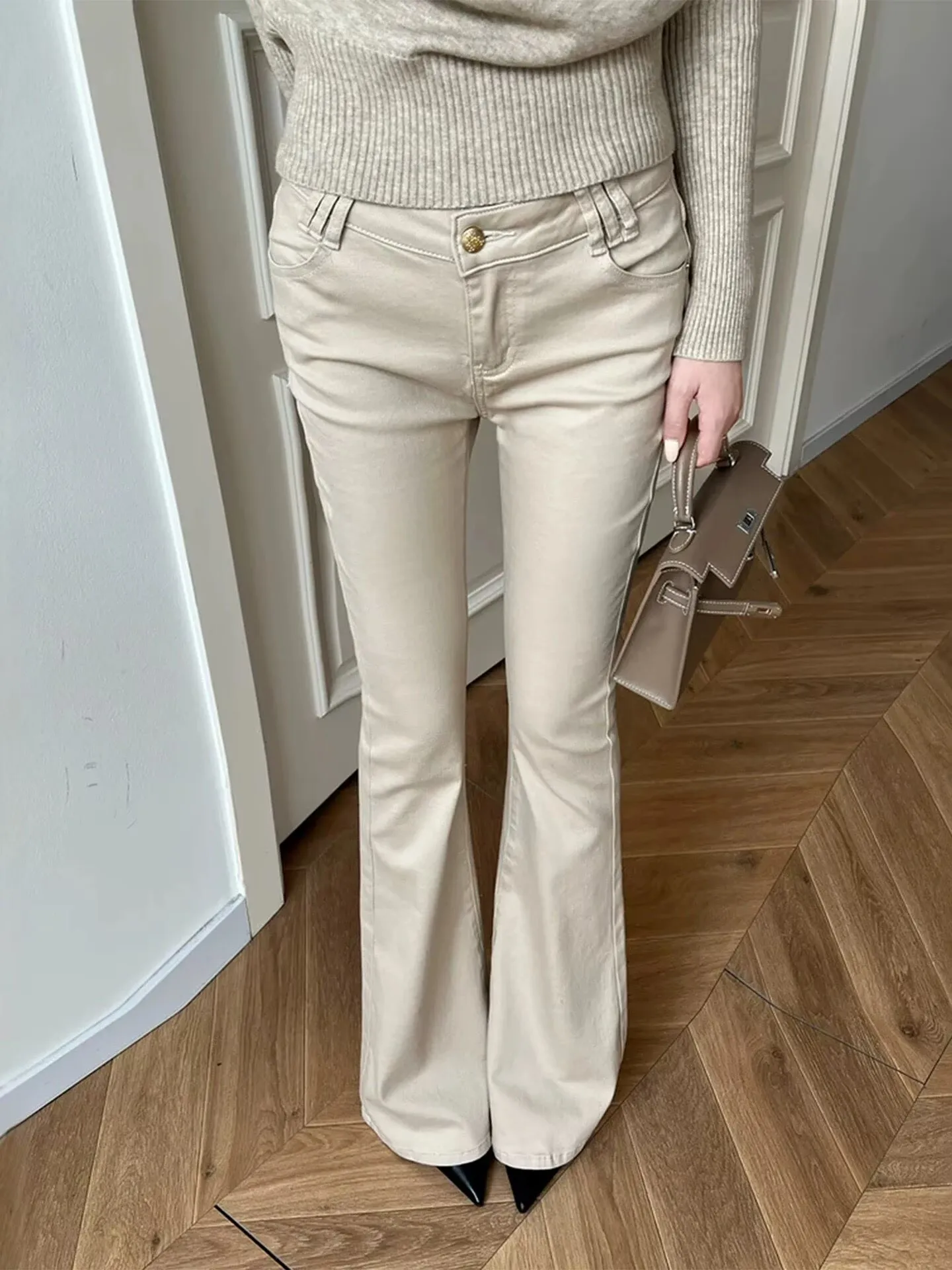 High Waist Fce Lined Bootcut Jeans Women's Slim Fit Warm Cotton Stretch Denim Winter Faion Trendy Girl Sle Pants
High Waist Fce Lined Bootcut Jeans Women's Slim Fit Warm Cotton Stretch Denim Winter Faion Trendy Girl Sle Pants