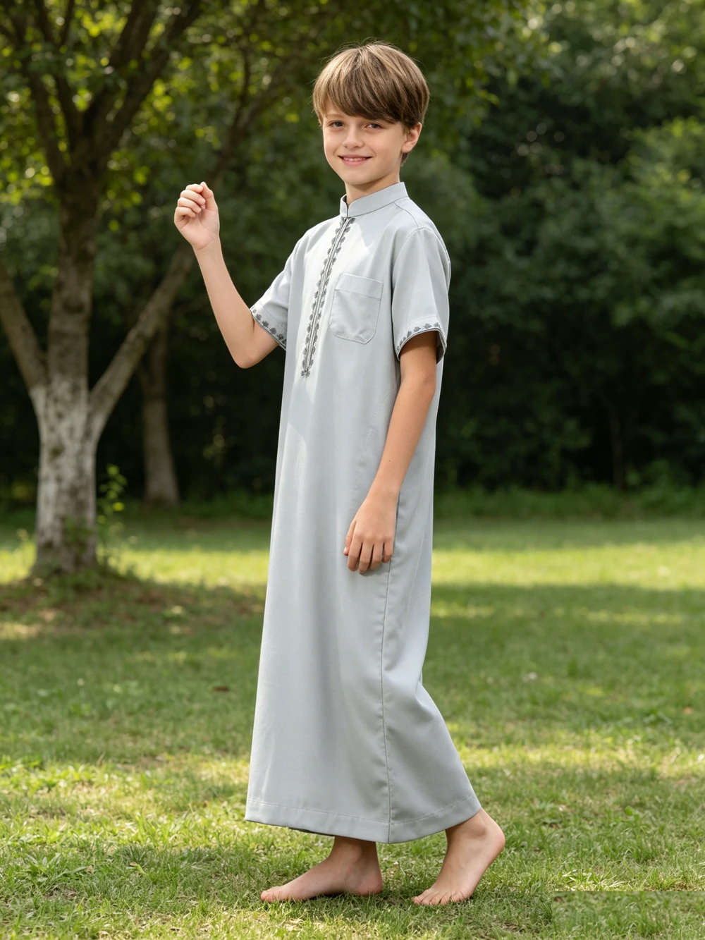 Short Sleeve Stand Collar Kids Boys Muslim Kaftan Thobe Arabic Middle East Loose Maxi Robe Jubba Abaya Gown Traditional Islam
Short Sleeve Stand Collar Kids Boys Muslim Kaftan Thobe Arabic Middle East Loose Maxi Robe Jubba Abaya Gown Traditional Islam