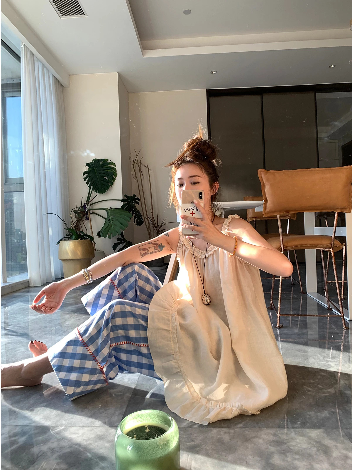 Casual Versatile Plaid Pants VCruan AhXiGe Private Label Old Jiang's Summer 2025 New Arrival Cotton Wide Leg Pants for Women
Casual Versatile Plaid Pants VCruan AhXiGe Private Label Old Jiang's Summer 2025 New Arrival Cotton Wide Leg Pants for Women