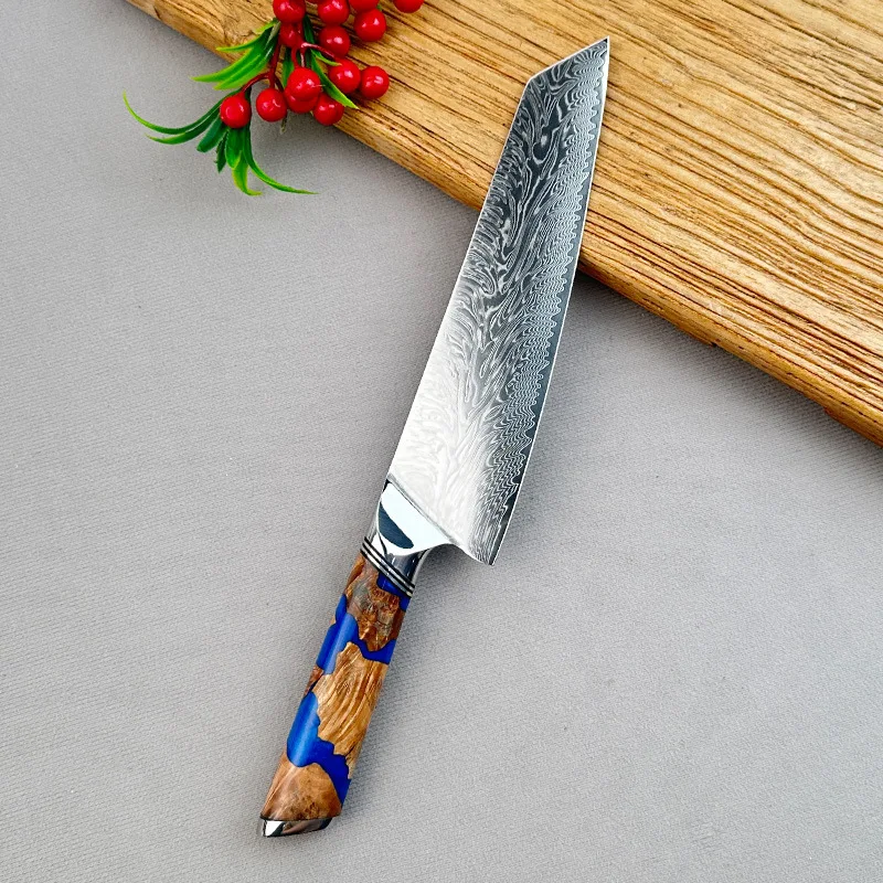 8 Inch Kiritsuke Knife 67-layers Damascus Steel Blade Wood & Resin Handle Chef Cleaver Meat Slicing Vegetables Kitchen Knives
8 Inch Kiritsuke Knife 67-layers Damascus Steel Blade Wood & Resin Handle Chef Cleaver Meat Slicing Vegetables Kitchen Knives