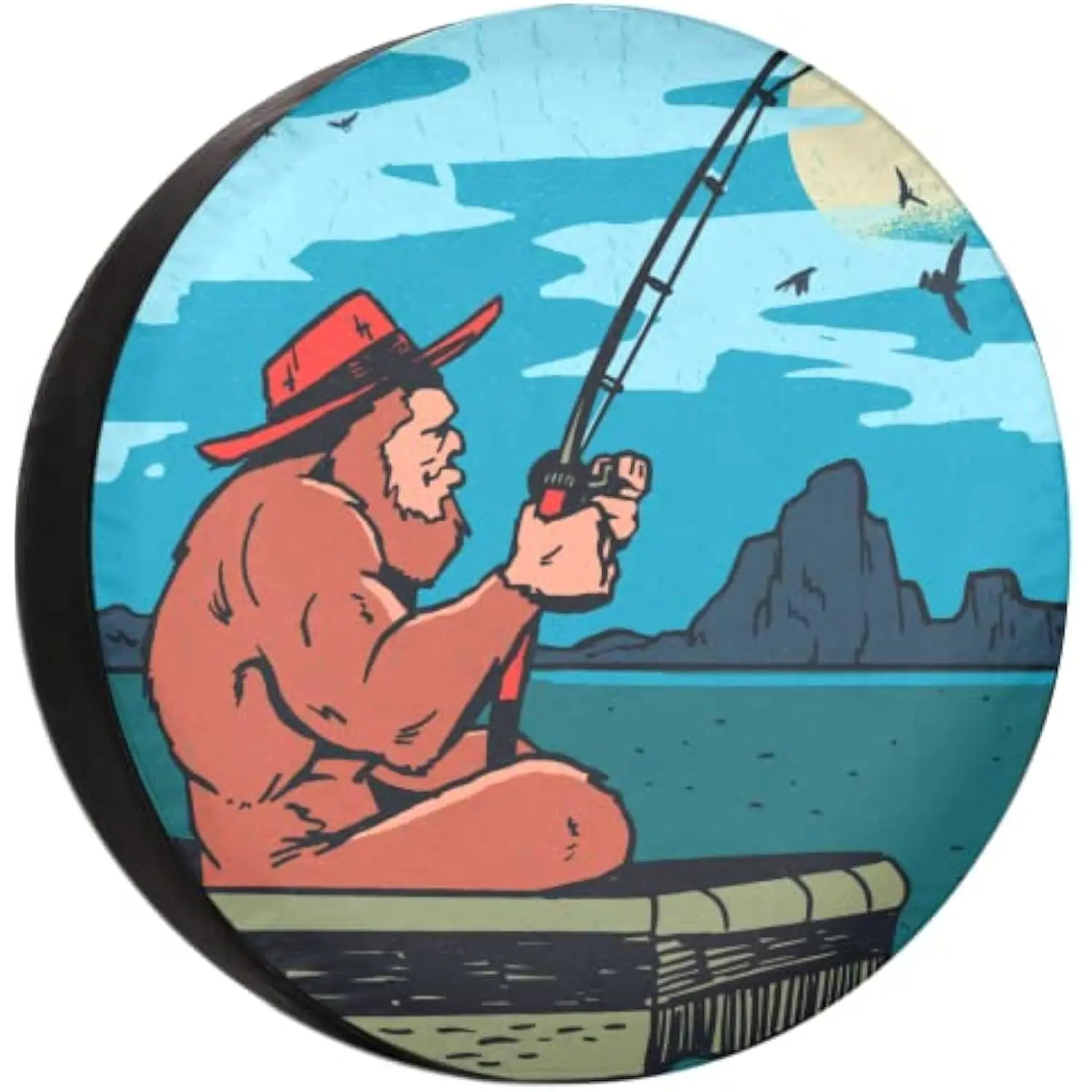 Bigfoot Fishing Tire Cover Spare Wheel Protector Weatherproof for RV SUV Camper Trailer Truck
Bigfoot Fishing Tire Cover Spare Wheel Protector Weatherproof for RV SUV Camper Trailer Truck