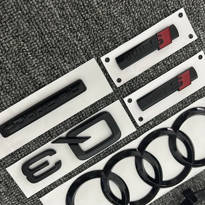 2025 4Ring logo ABS Black Car Hood Front Grill Emblem Rear Trunk Badge Sticker Q3 Sticker Quarrto Sline Emblem For AUDI Q3 2013-
2025 4Ring logo ABS Black Car Hood Front Grill Emblem Rear Trunk Badge Sticker Q3 Sticker Quarrto Sline Emblem For AUDI Q3 2013-