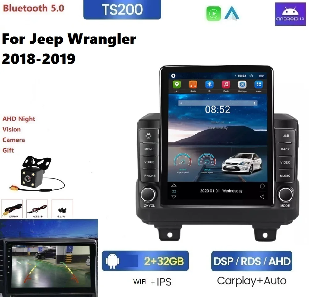 Автомобильная радиостанция Android 13 8 + 128G для Jeep Wrangler 2018-2019 IPS DSP, камера car-play 360, авто аудиосистема, DVD-плеер
Автомобильная радиостанция Android 13 8 + 128G для Jeep Wrangler 2018-2019 IPS DSP, камера car-play 360, авто аудиосистема, DVD-плеер