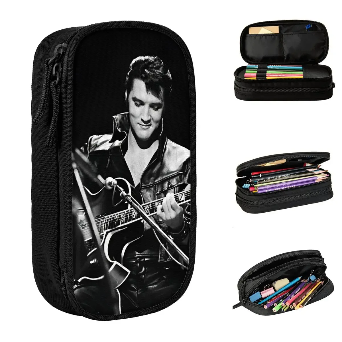 Rock Roll E-Elvis P-Presleys Singer Pencil Cases Pen Bag Girls Boys Large Storage Office Gift Pencilcases
Rock Roll E-Elvis P-Presleys Singer Pencil Cases Pen Bag Girls Boys Large Storage Office Gift Pencilcases
