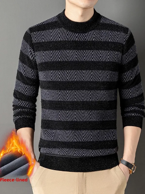 Thickened Fleece Knitted Sweater Half High Collar Men's Winter Warm Base Shirt Regular Fit Soft Snow Velvet Casual Style Long...
Thickened Fleece Knitted Sweater Half High Collar Men's Winter Warm Base Shirt Regular Fit Soft Snow Velvet Casual Style Long...
