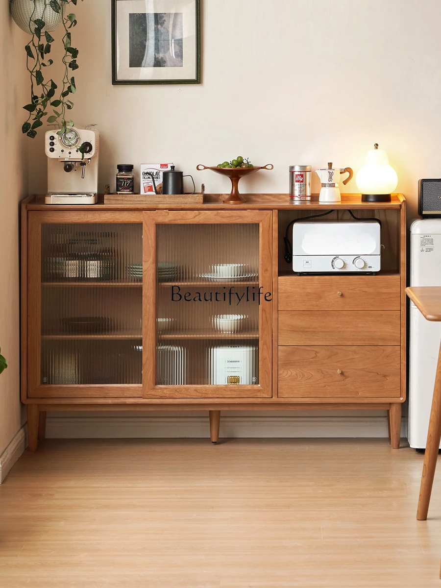Solid wood antique ultra-thin kitchen locker cherry wood small apartment tea cabinet
Solid wood antique ultra-thin kitchen locker cherry wood small apartment tea cabinet