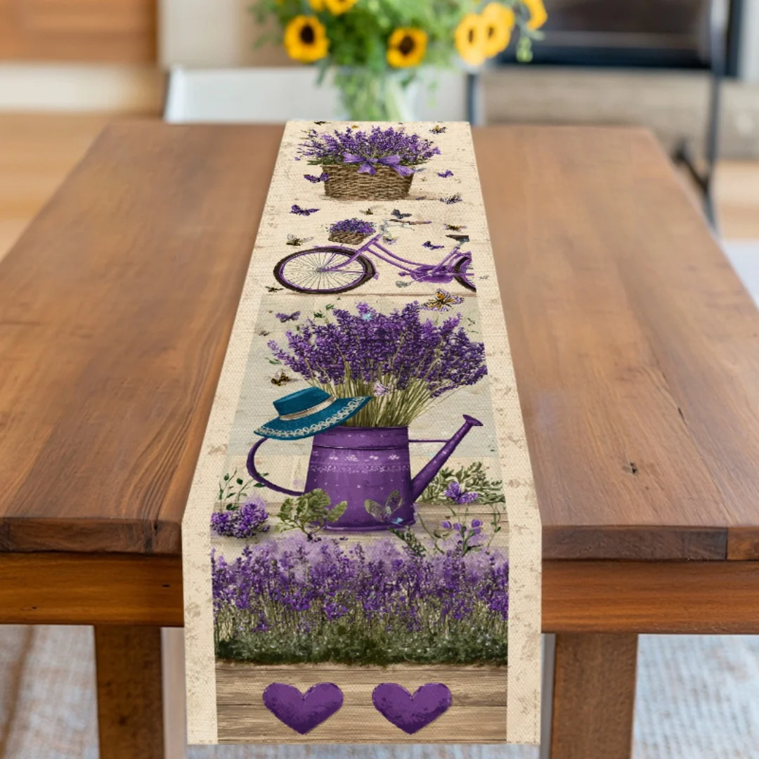 1pc Vintage Lavender Bicycle Butterfly Print Table Runner Ideal for Dining Table Sideboard Cabinet and Living Room Home Decor
1pc Vintage Lavender Bicycle Butterfly Print Table Runner Ideal for Dining Table Sideboard Cabinet and Living Room Home Decor