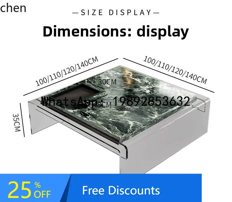 light luxury high-end minimalist square high-end acrylic suspended coffee table living room
light luxury high-end minimalist square high-end acrylic suspended coffee table living room