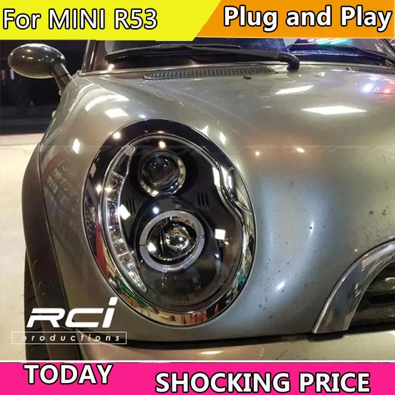 Car Styling for BMW R53 Headlight 2001-2006 Mini R50 Headlight Mini R52 Front Light DRL High Beam Projector Lens
Car Styling for BMW R53 Headlight 2001-2006 Mini R50 Headlight Mini R52 Front Light DRL High Beam Projector Lens