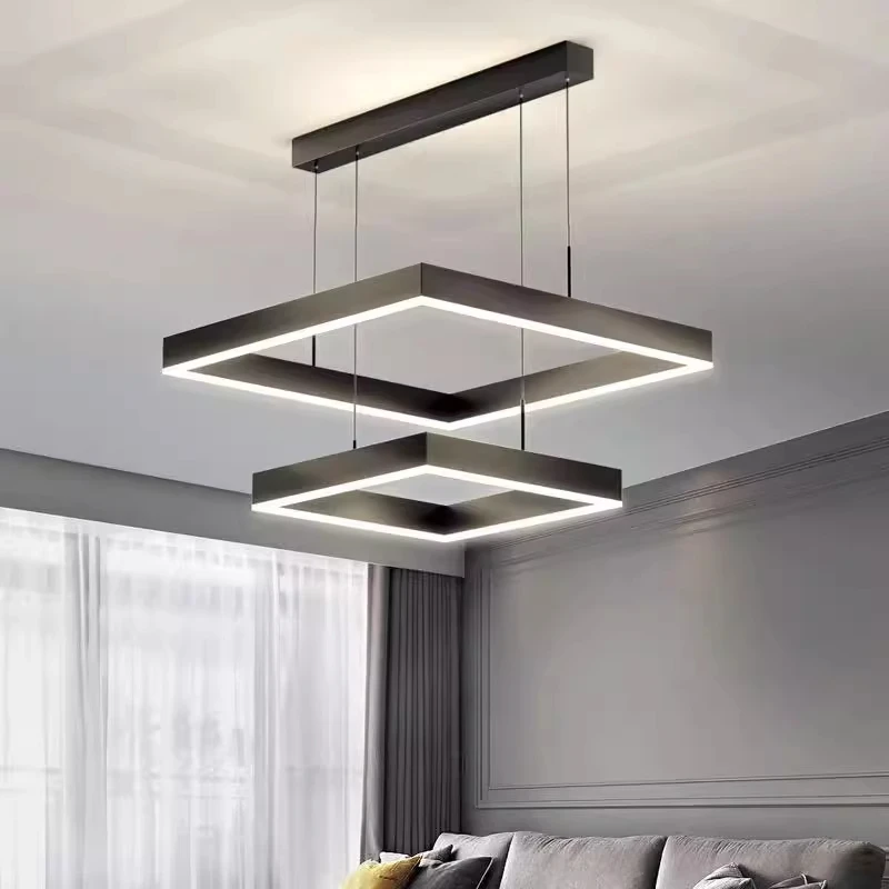 Modern Simple Square Led Pendant Lights Lighting Living Dining Room Decor Chandeliers Light Home Bedroom Hanging Lamps Fixtures
Modern Simple Square Led Pendant Lights Lighting Living Dining Room Decor Chandeliers Light Home Bedroom Hanging Lamps Fixtures