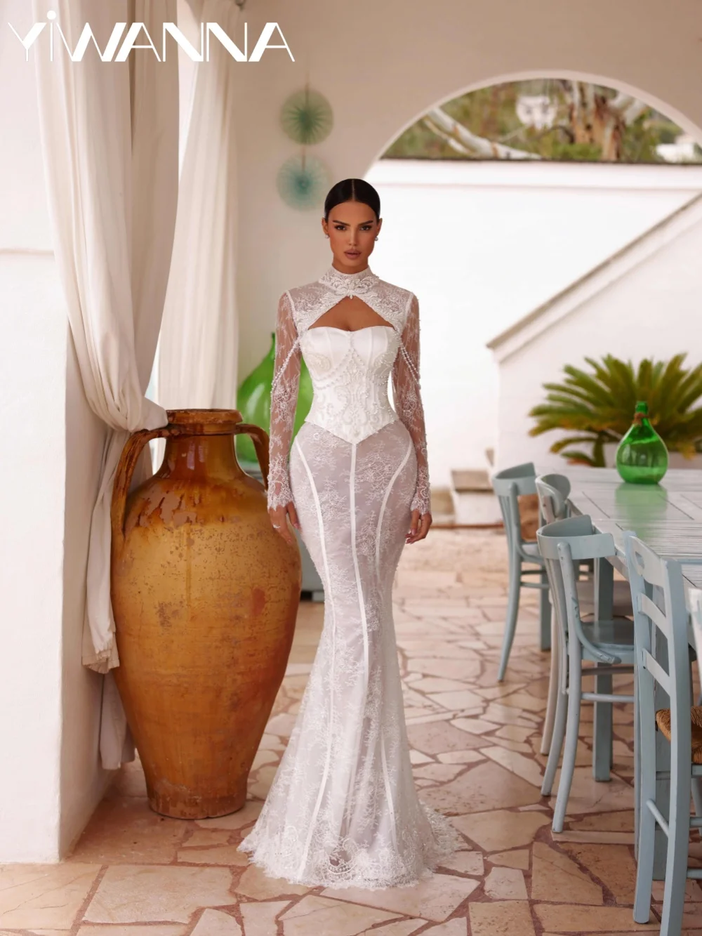 New Detachable Sleeve Lace Wedding Dress Dazzling Beaded Mermaid Long Bridal Gown Customzied Captivating Dresses For Bride
New Detachable Sleeve Lace Wedding Dress Dazzling Beaded Mermaid Long Bridal Gown Customzied Captivating Dresses For Bride