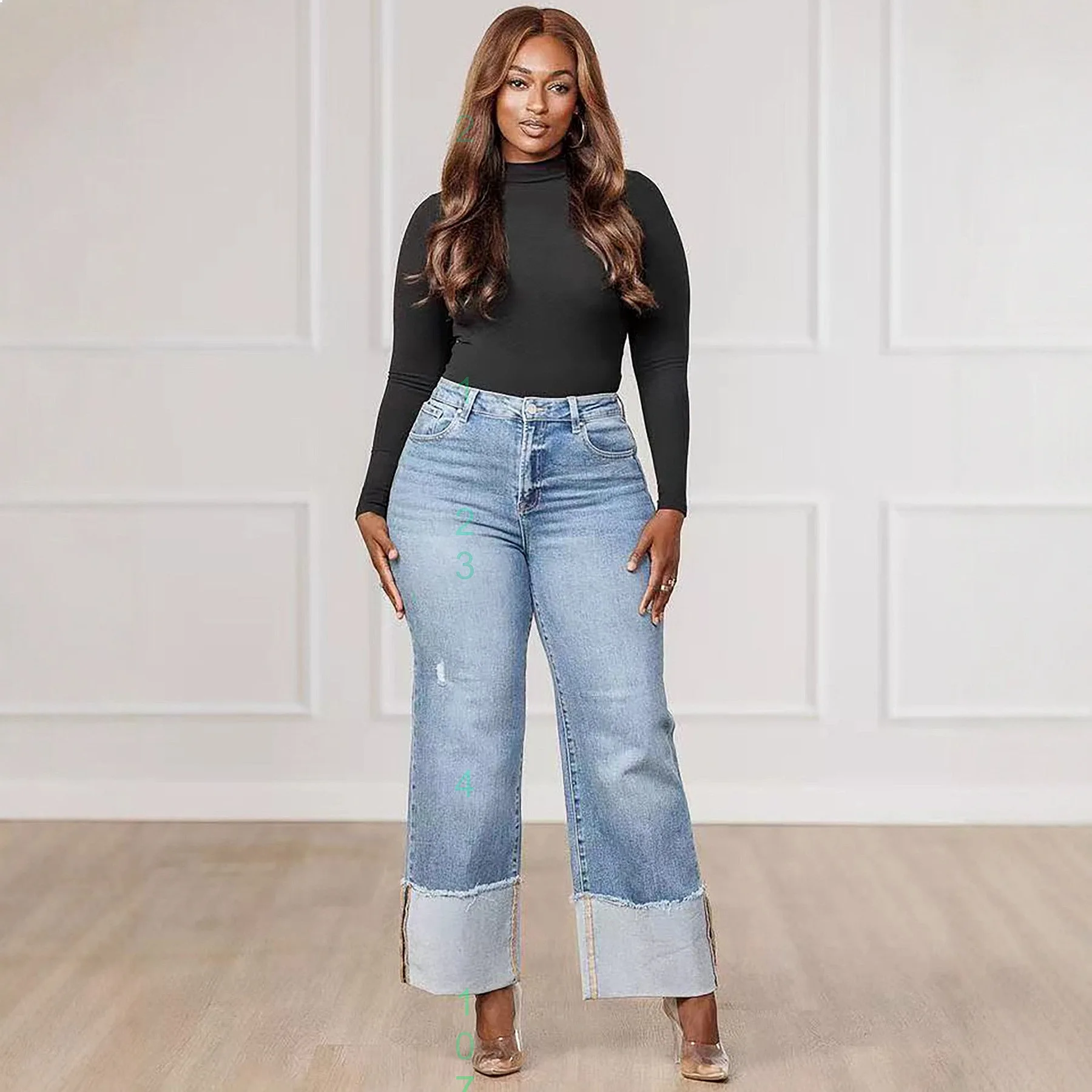 Pure Color Washed Hem Turn-Up Denim Pants Long Jeans Denim Jumpsuit
Pure Color Washed Hem Turn-Up Denim Pants Long Jeans Denim Jumpsuit