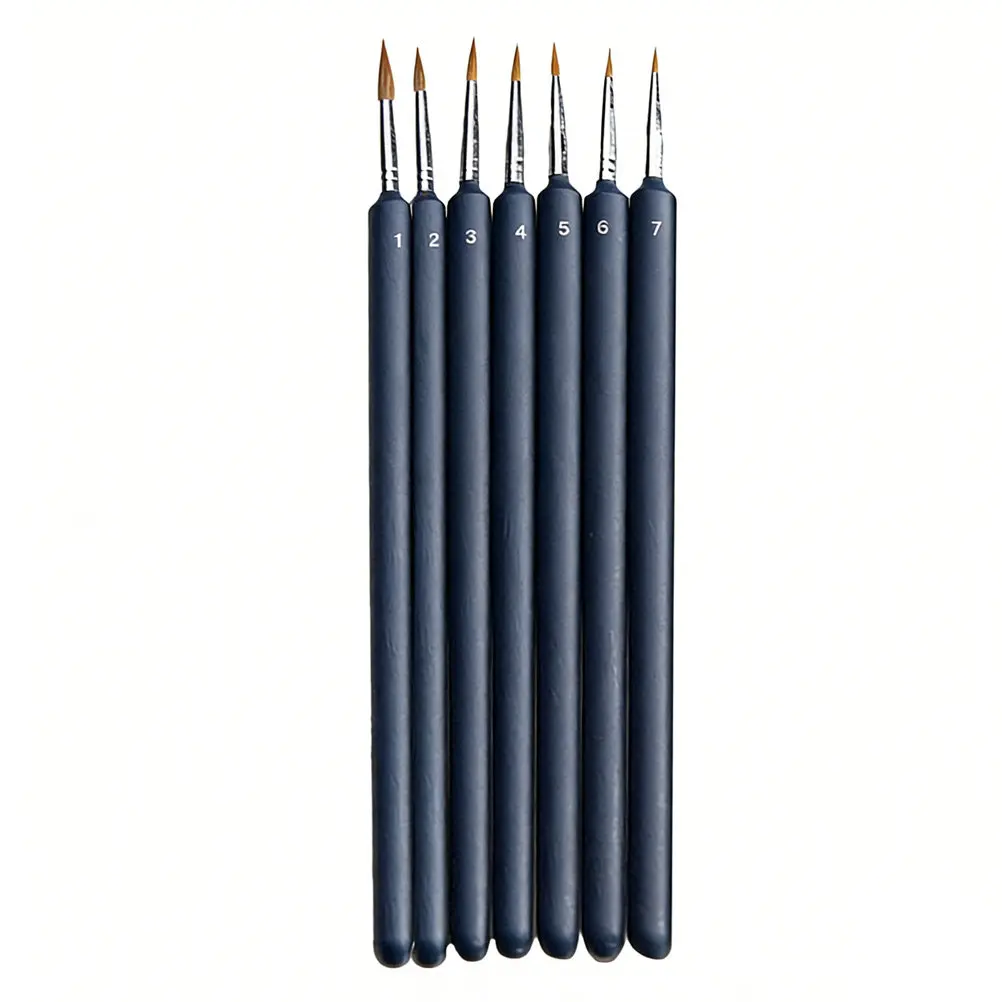 7Pcs Professional Detail Paint Brushes Wolf Hair Tip Long Handle Lightweight Travel Friendly Fine Detailing Painting Set for All
7Pcs Professional Detail Paint Brushes Wolf Hair Tip Long Handle Lightweight Travel Friendly Fine Detailing Painting Set for All