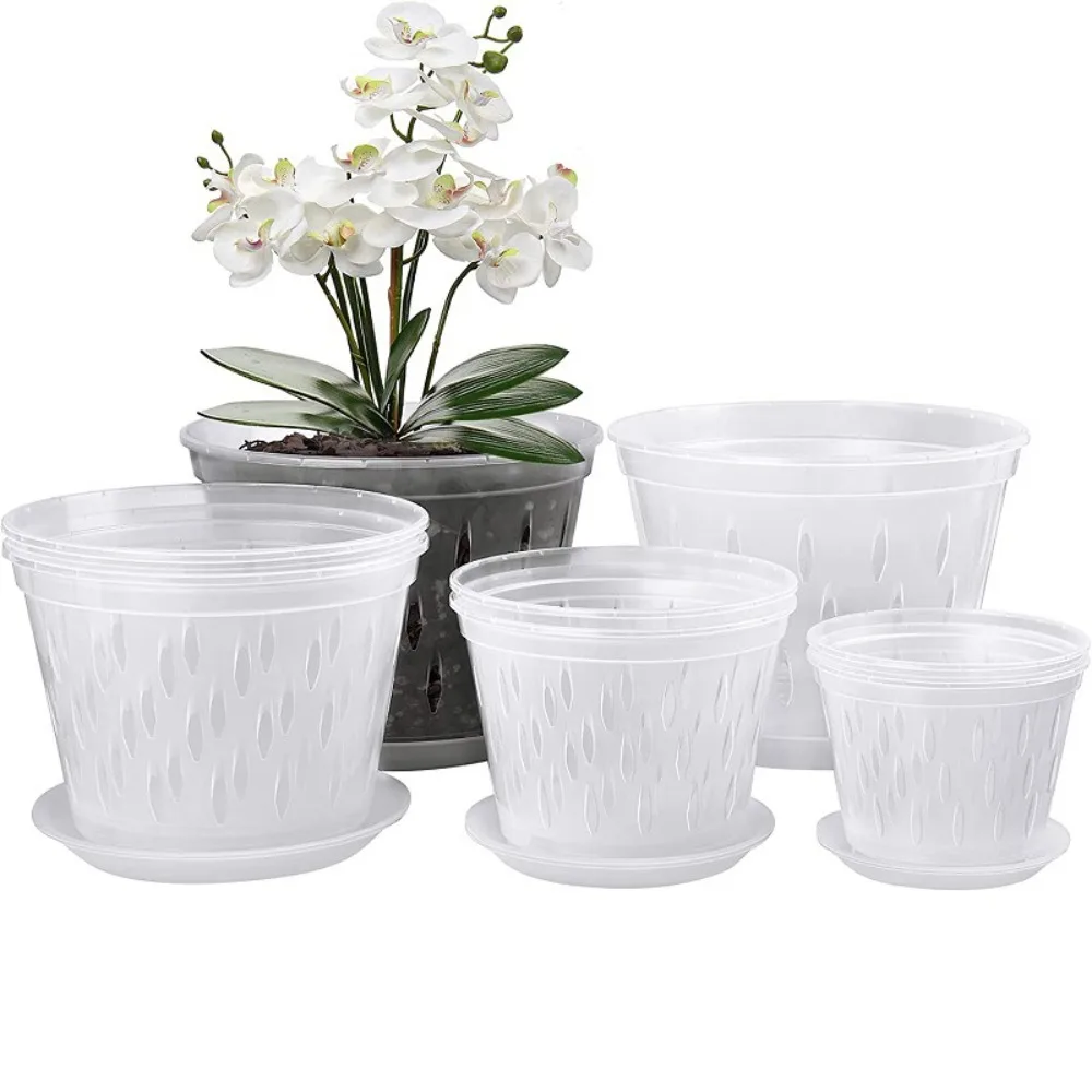 Excellent Drainage Plastic Transparent With Holes And Trays Flowerpot Plant Pots Orchid Pot For Phalaenopsis Orchid Planting
Excellent Drainage Plastic Transparent With Holes And Trays Flowerpot Plant Pots Orchid Pot For Phalaenopsis Orchid Planting