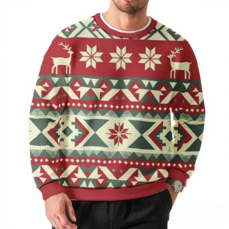 Men's Festive Christmas Crewneck Sweatshirt Vintage Round Neck Long Sleeve Special Texture Fabric Autumn Jumpers Tops
Men's Festive Christmas Crewneck Sweatshirt Vintage Round Neck Long Sleeve Special Texture Fabric Autumn Jumpers Tops