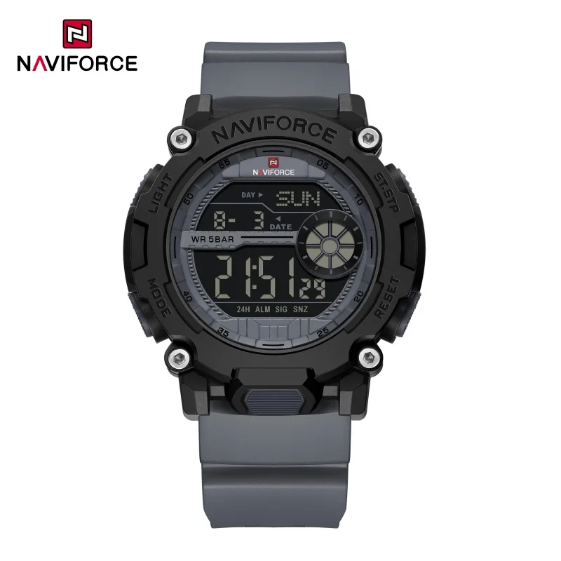 NAVIFORCE NF7133 Men's Sports Watch 5ATM Waterproof with Silicone Strap Luminous Mode LED Backlight Alarm Clock
NAVIFORCE NF7133 Men's Sports Watch 5ATM Waterproof with Silicone Strap Luminous Mode LED Backlight Alarm Clock
