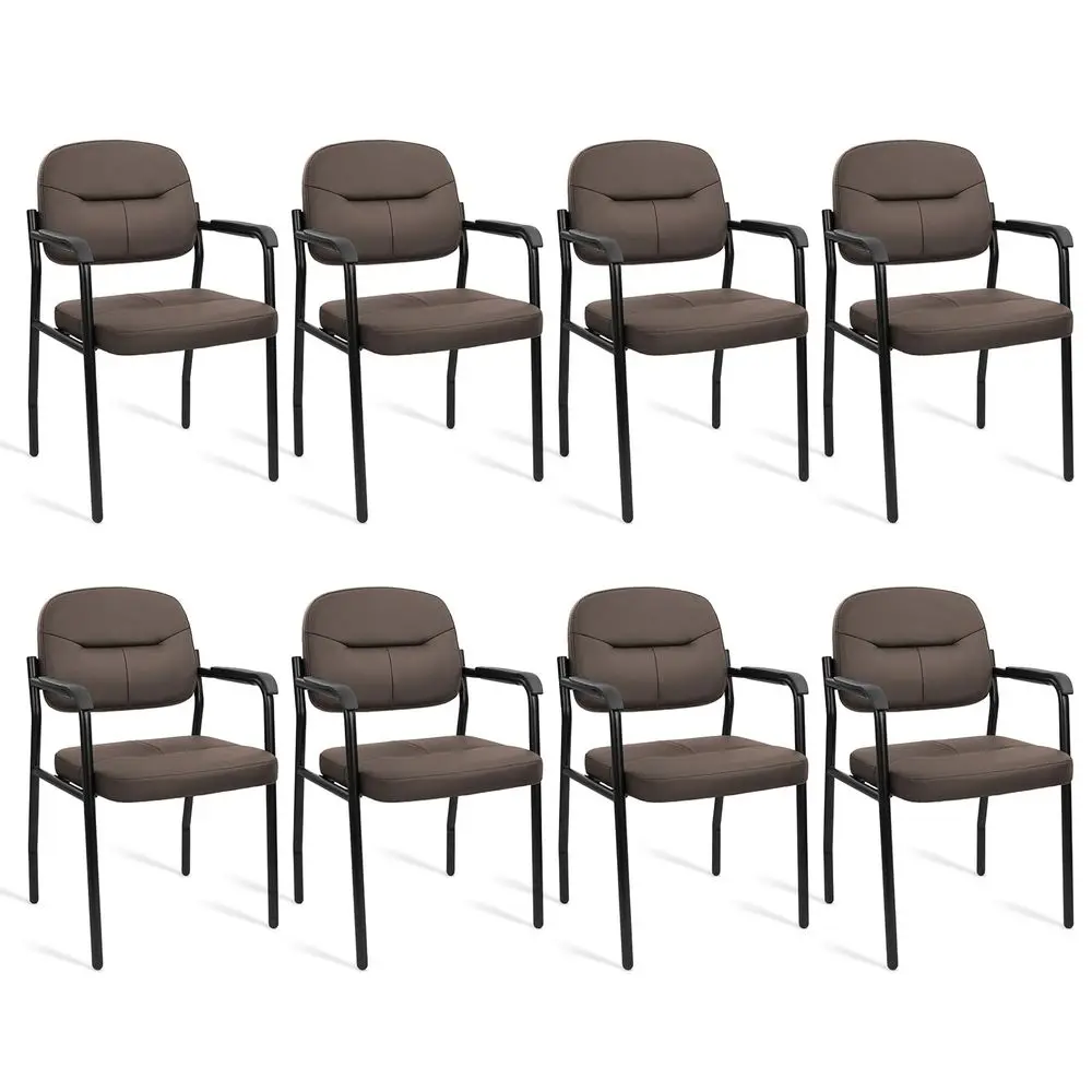 Leather Office Guest Chair Sets of 8, Reception Chair No Wheels with Armrests and Lumber Support, Ergonomic Desk Armchair for M
Leather Office Guest Chair Sets of 8, Reception Chair No Wheels with Armrests and Lumber Support, Ergonomic Desk Armchair for M