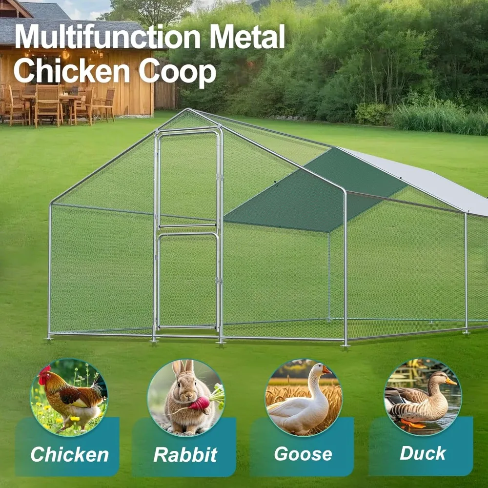 Chicken Coops for 20 Chickens,Chicken Runs for Yard with Water Poof & UV Resistance Cover,Large Chicken Coop
Chicken Coops for 20 Chickens,Chicken Runs for Yard with Water Poof & UV Resistance Cover,Large Chicken Coop
