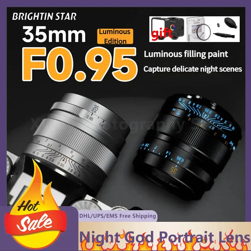 Светящаяся линза Brightin Star 35 мм F0,95 Aps-C, большая диафрагма Hd, низкая освещенность, профессиональная ночная сцена для Fujix Nikonz
Светящаяся линза Brightin Star 35 мм F0,95 Aps-C, большая диафрагма Hd, низкая освещенность, профессиональная ночная сцена для Fujix Nikonz