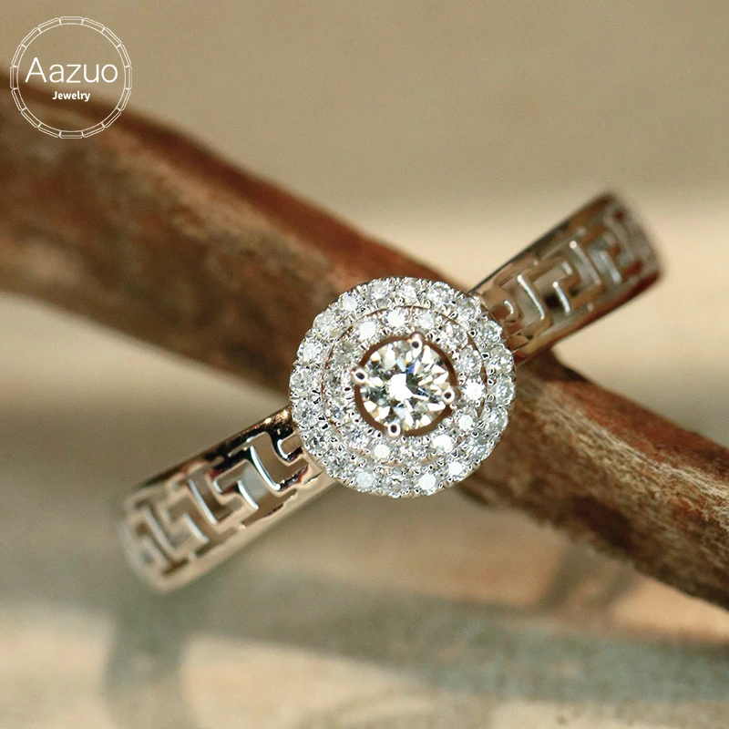 Aazuo Real Fine Jewelry 18K Solid White Gold Real Diamonds 0.23ct Fairy Engagement Rings For Girls & Women Senior Banquet Party
Aazuo Real Fine Jewelry 18K Solid White Gold Real Diamonds 0.23ct Fairy Engagement Rings For Girls & Women Senior Banquet Party