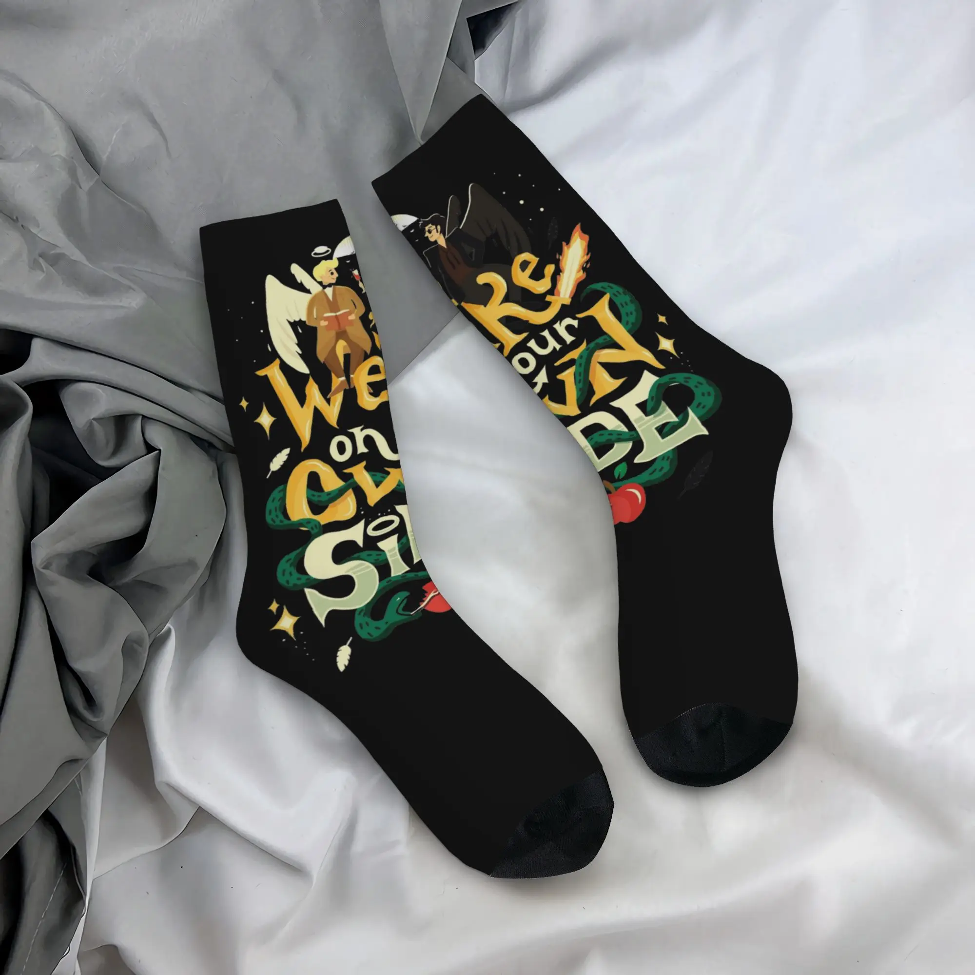 Autumn Winter Crazy Design Unisex Good Omens Own Side Socks Crowley Non-slip Crew Socks
Autumn Winter Crazy Design Unisex Good Omens Own Side Socks Crowley Non-slip Crew Socks