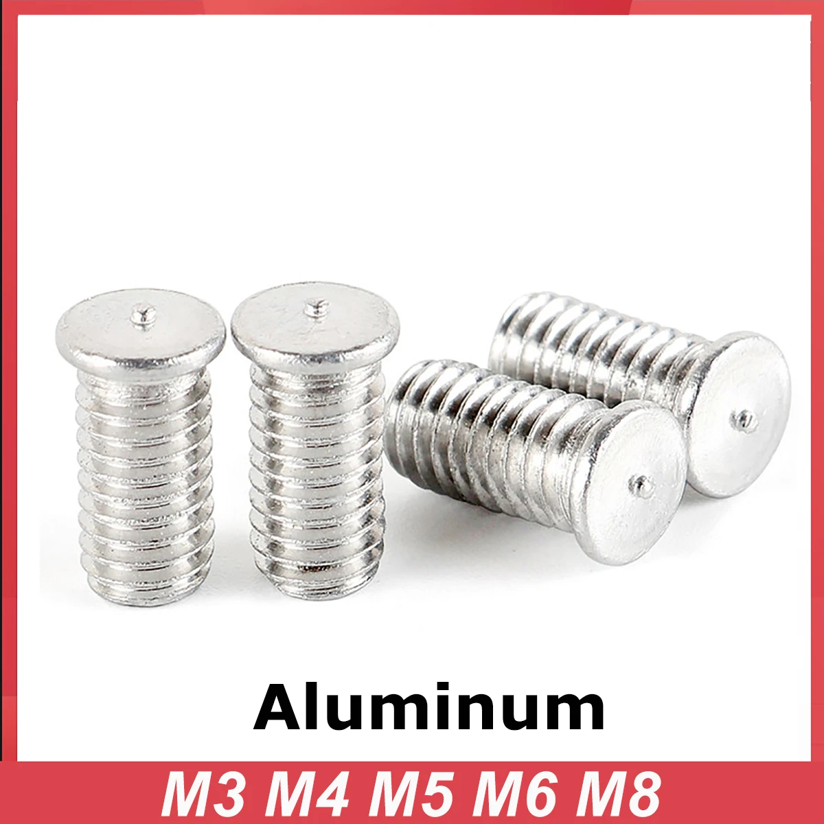 Aluminum M3 M4 M5 M6 M8 Spot Welding Screw Welding Studs Spot Weld Column Solder Point Bolt Stud for Capacitor Discharge
Aluminum M3 M4 M5 M6 M8 Spot Welding Screw Welding Studs Spot Weld Column Solder Point Bolt Stud for Capacitor Discharge
