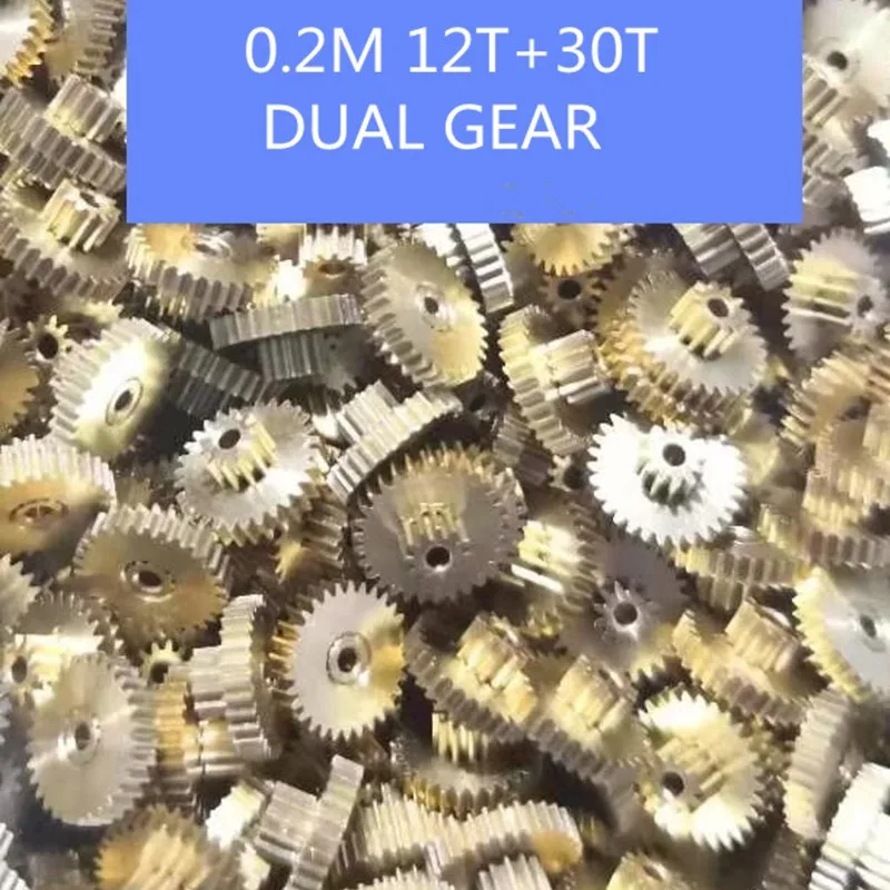 0.2Modulus 12Teeth and 30Teeth Dual Gear Copper Brass Motor Gear Hole 0.98mm for DIY Toy Model
0.2Modulus 12Teeth and 30Teeth Dual Gear Copper Brass Motor Gear Hole 0.98mm for DIY Toy Model