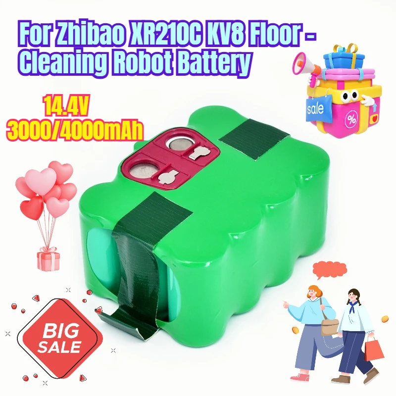 14,4 В, 3000/4000 мАч для Zhibao XR210C KV8, аккумулятор для робота-пылесоса
14,4 В, 3000/4000 мАч для Zhibao XR210C KV8, аккумулятор для робота-пылесоса