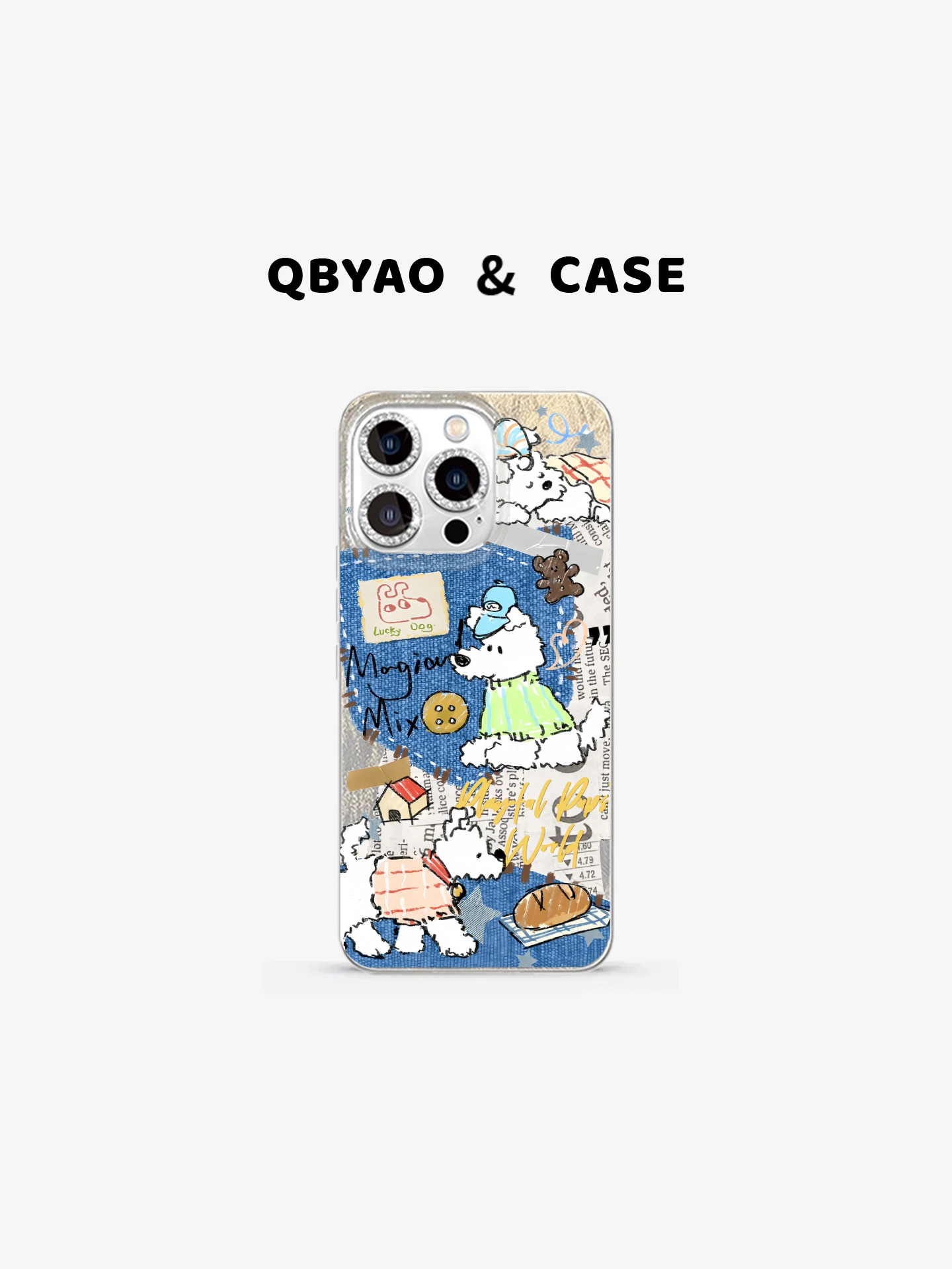 Jiabeiyao Silicone Phone Case Blue Fabric Dog with Chain Full Cover Protection for 16Promax Creative Cartoon Design
Jiabeiyao Silicone Phone Case Blue Fabric Dog with Chain Full Cover Protection for 16Promax Creative Cartoon Design