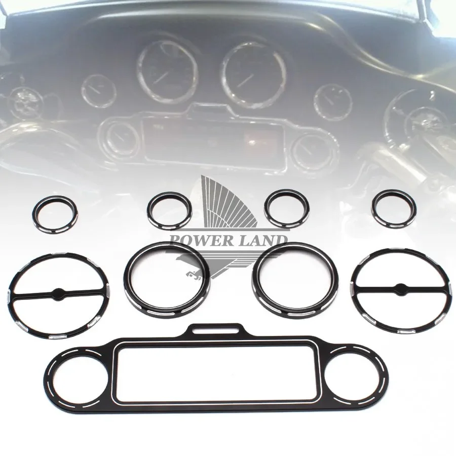9pcs Motorcycle Aluminum Stereo Accent+Speedometer+Speaker Trim Ring Set For Harley Ultra Classic 1986-Up Accessory
9pcs Motorcycle Aluminum Stereo Accent+Speedometer+Speaker Trim Ring Set For Harley Ultra Classic 1986-Up Accessory