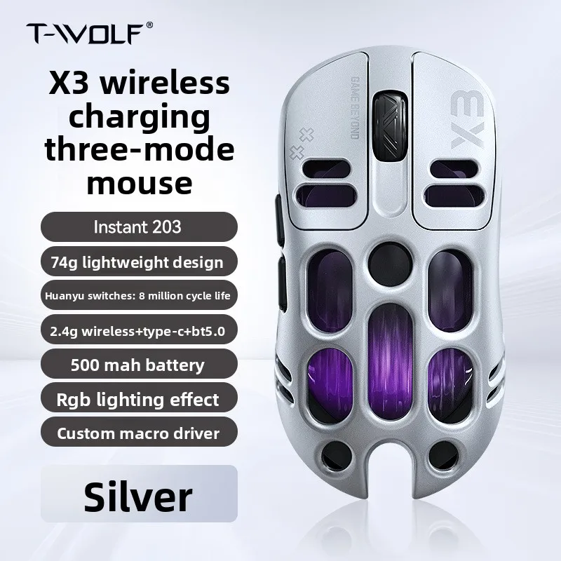 Беспроводная Bluetooth-мышь T-WOLF ReWolf X3 Airmesh с тремя режимами работы для киберспорта, перезаряжаемая, механическая, с программируемыми макросами
Беспроводная Bluetooth-мышь T-WOLF ReWolf X3 Airmesh с тремя режимами работы для киберспорта, перезаряжаемая, механическая, с программируемыми макросами