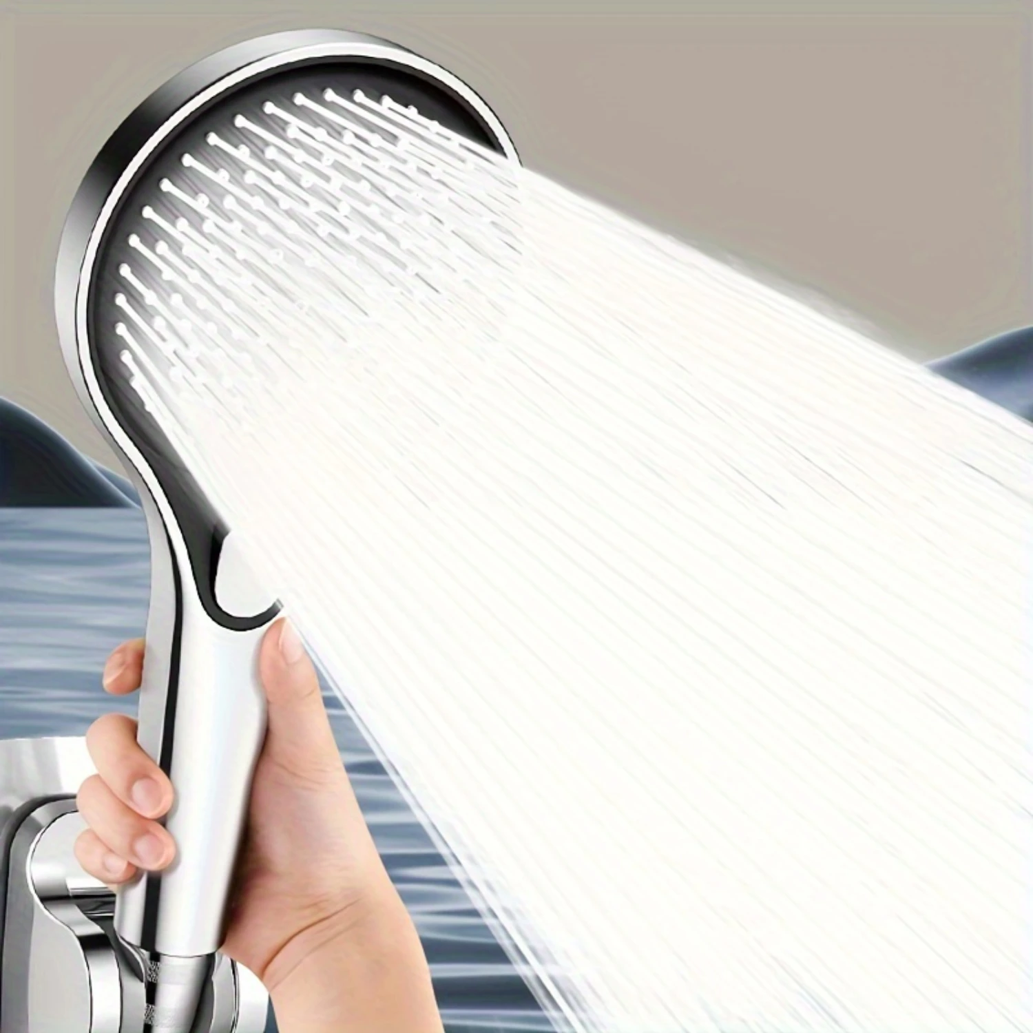 High-Pressure Handheld Shower Head with 3 Spray Modes, Plastic Round Wall-Mounted Showerhead for Bathroom, Universal Bathing Ac
High-Pressure Handheld Shower Head with 3 Spray Modes, Plastic Round Wall-Mounted Showerhead for Bathroom, Universal Bathing Ac