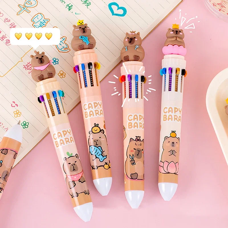 10 Colors Ballpoint Pen Capybara 0.5mm Colorful Ink Gel Pens Silicone Kawaii Pens School Office Supplies Stationery
10 Colors Ballpoint Pen Capybara 0.5mm Colorful Ink Gel Pens Silicone Kawaii Pens School Office Supplies Stationery