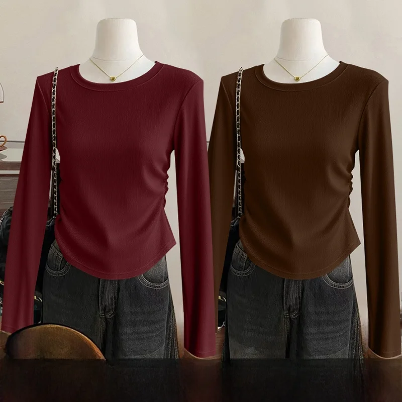 Women's Long Sve T-irt Waist-Cinching Asymmetrical Base irt Single Wear Top Casual Sle Commute Suitable Regular Fit
Women's Long Sve T-irt Waist-Cinching Asymmetrical Base irt Single Wear Top Casual Sle Commute Suitable Regular Fit