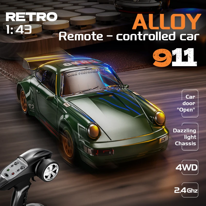 1/43 Full Scale Alloy Remote Control Car 2.4GHz 4WD Gyroscope High Speed Drift Car Simulation Model Toy Festival Gift
1/43 Full Scale Alloy Remote Control Car 2.4GHz 4WD Gyroscope High Speed Drift Car Simulation Model Toy Festival Gift